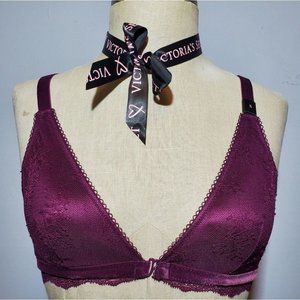 VS plunge lace bralette Small NWT
